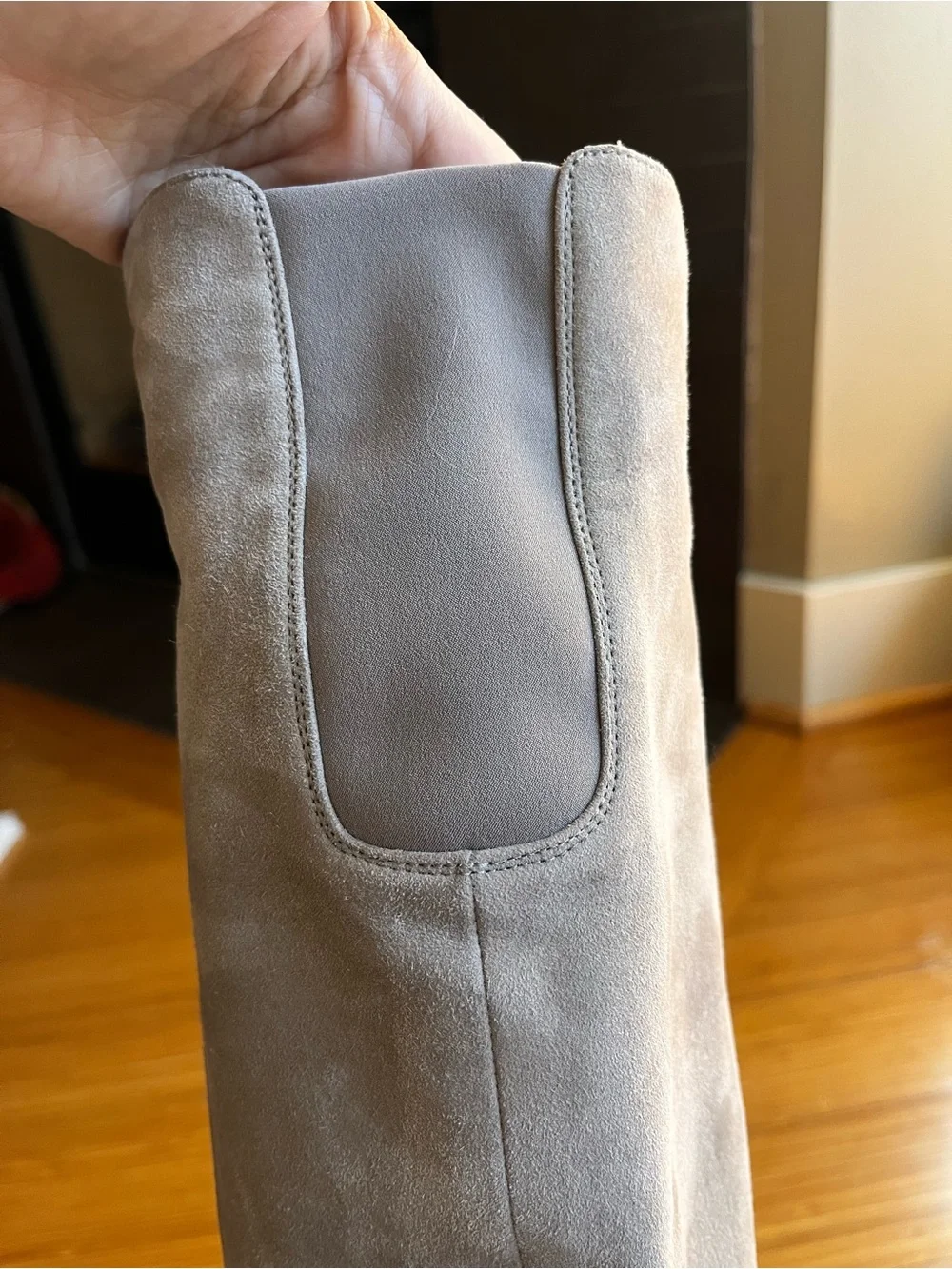 Stuart Weitzman Rockerchic Over-the-Knee Gray Suede Boots - Women